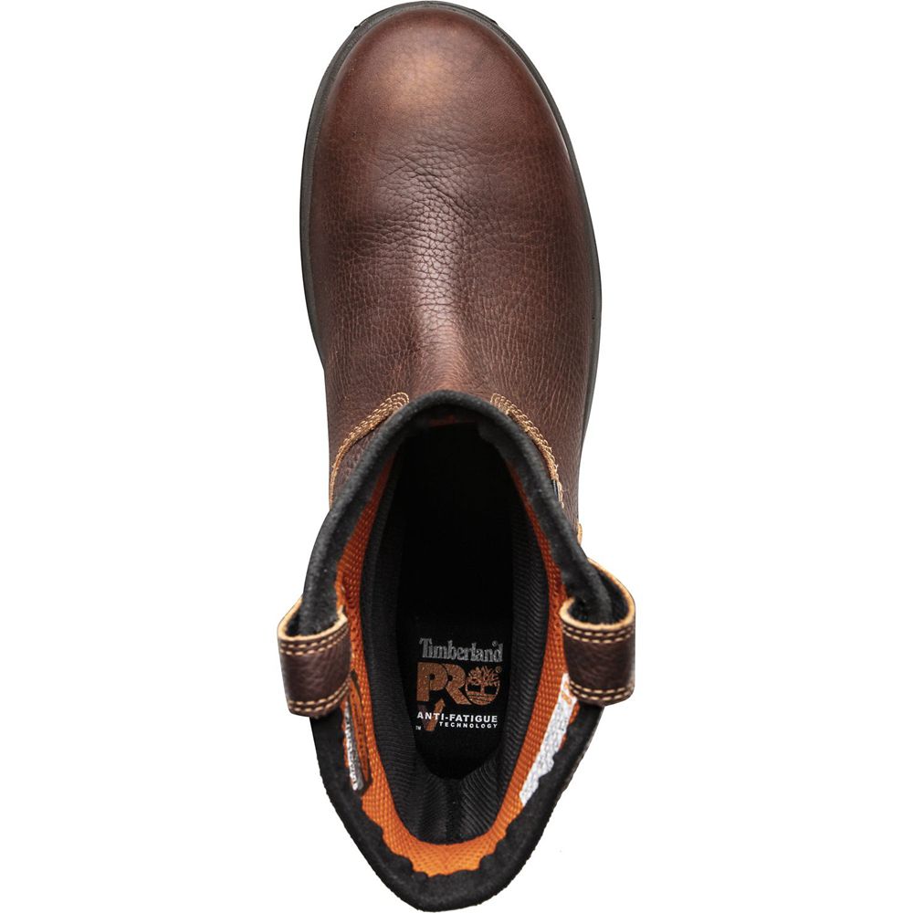 Bocanci De Muncă Timberland Barbati Maro - Pro® Helix Hd Soft Toe Pull-On - Romania - YFCOLS765